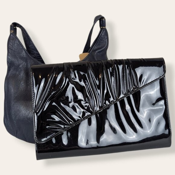 Set of 2 Vintage Purses (Leather/Patent Leather) - Picture 2 of 5